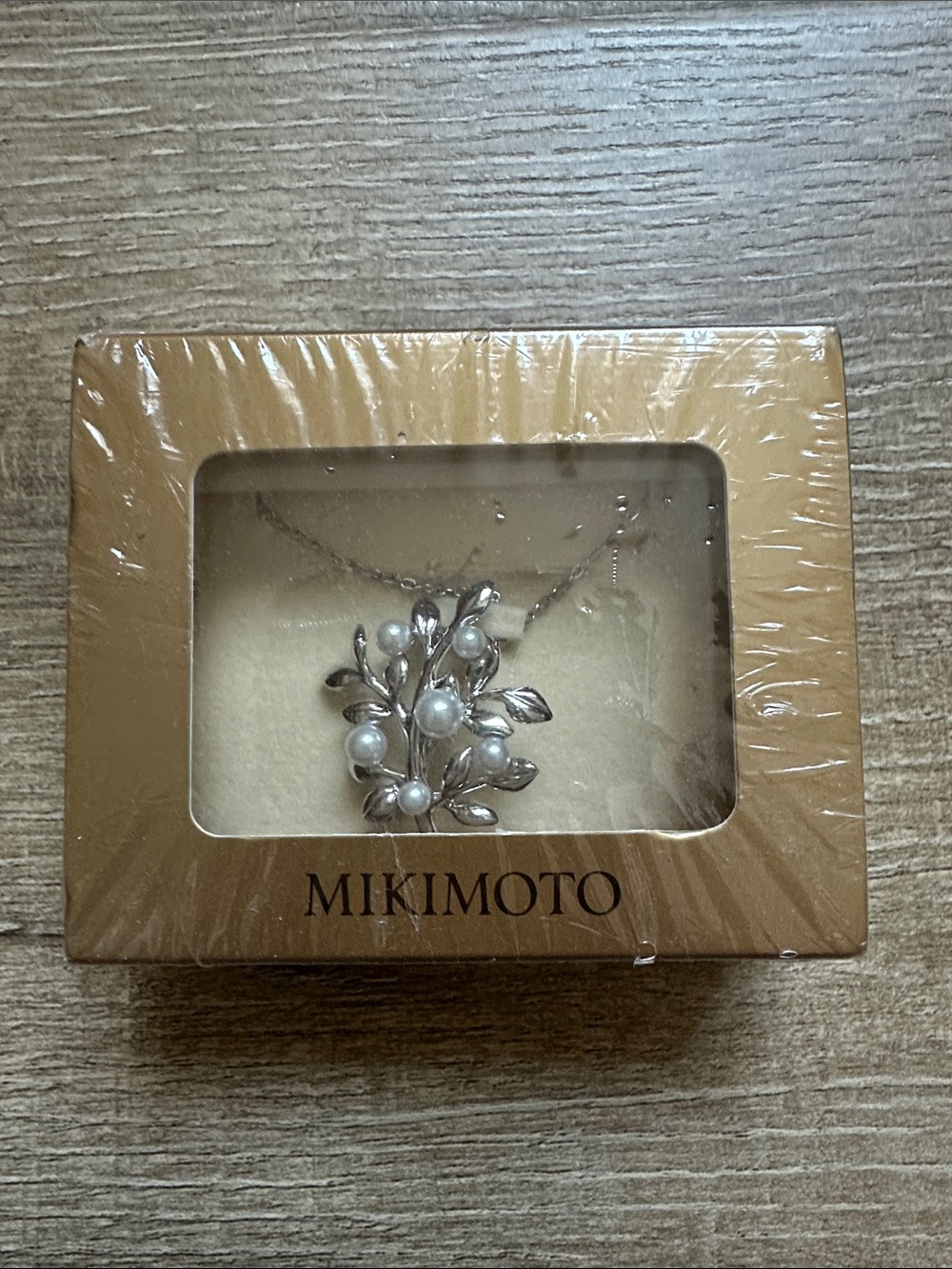 Mikimoto Silver Pearl Branch Necklace with White Pearls